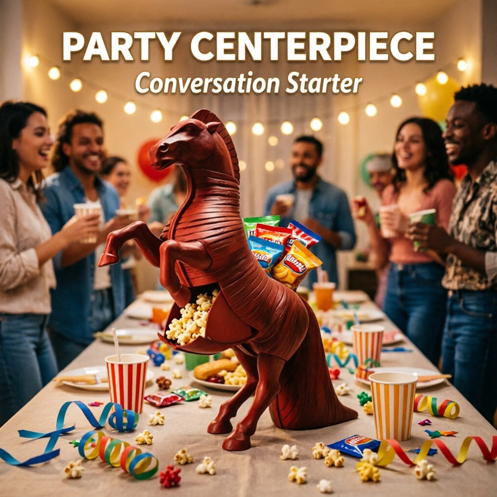 Kids Toys Horse - Trojan Horse Popcorn Bucket Model Toy