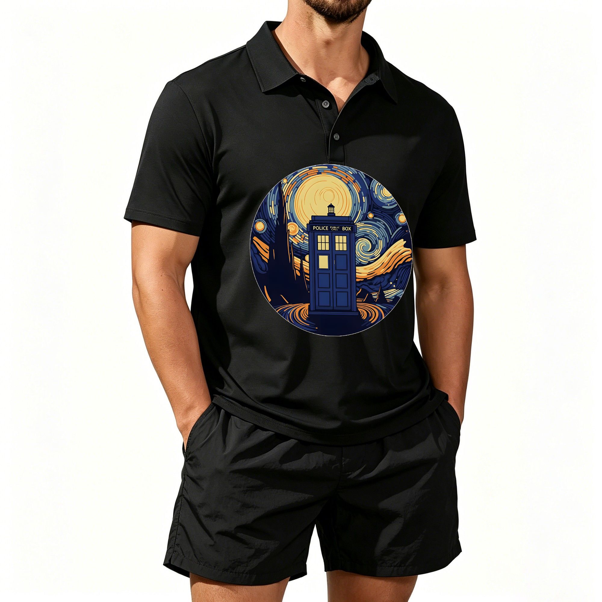 Bubble Machine Outdoor - Men's Short-Sleeved Polo Set, Print: Easter