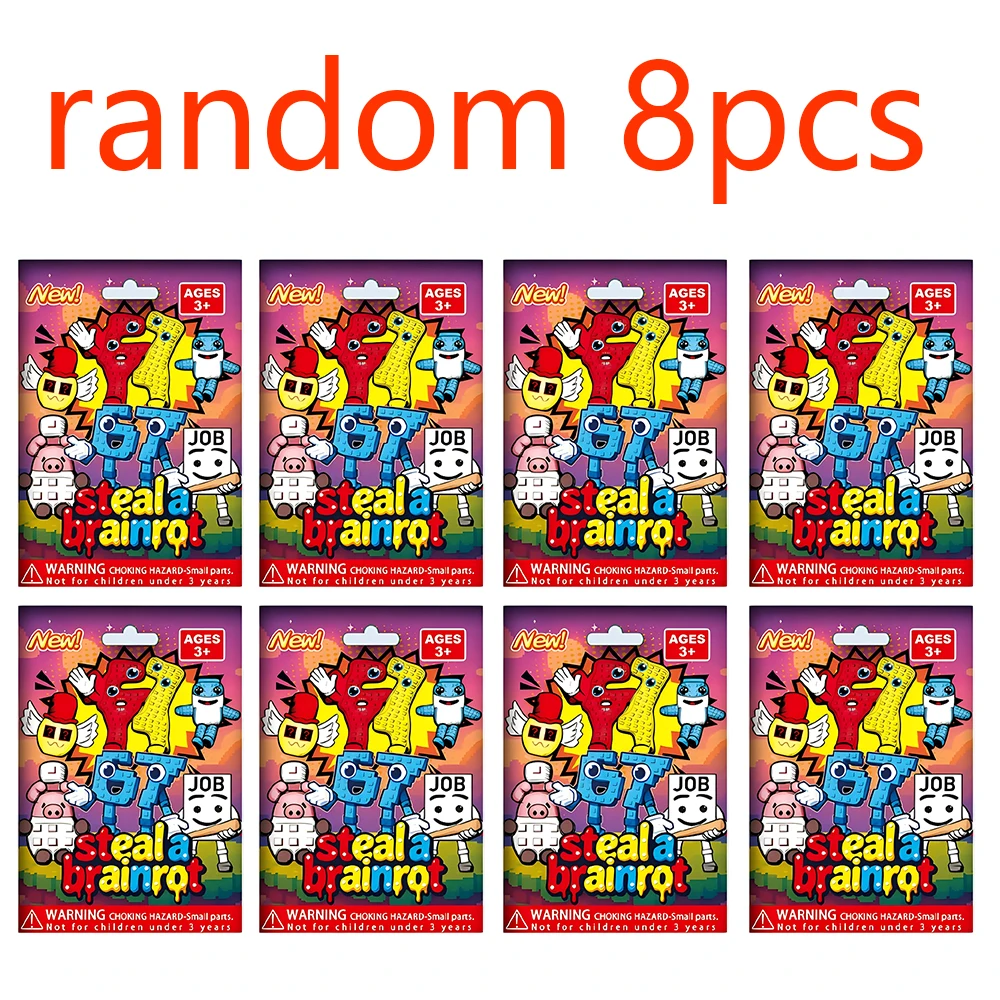 8Pcs/Set Steal A Brainrot Blin - Sandbox Play Set 评论和价格