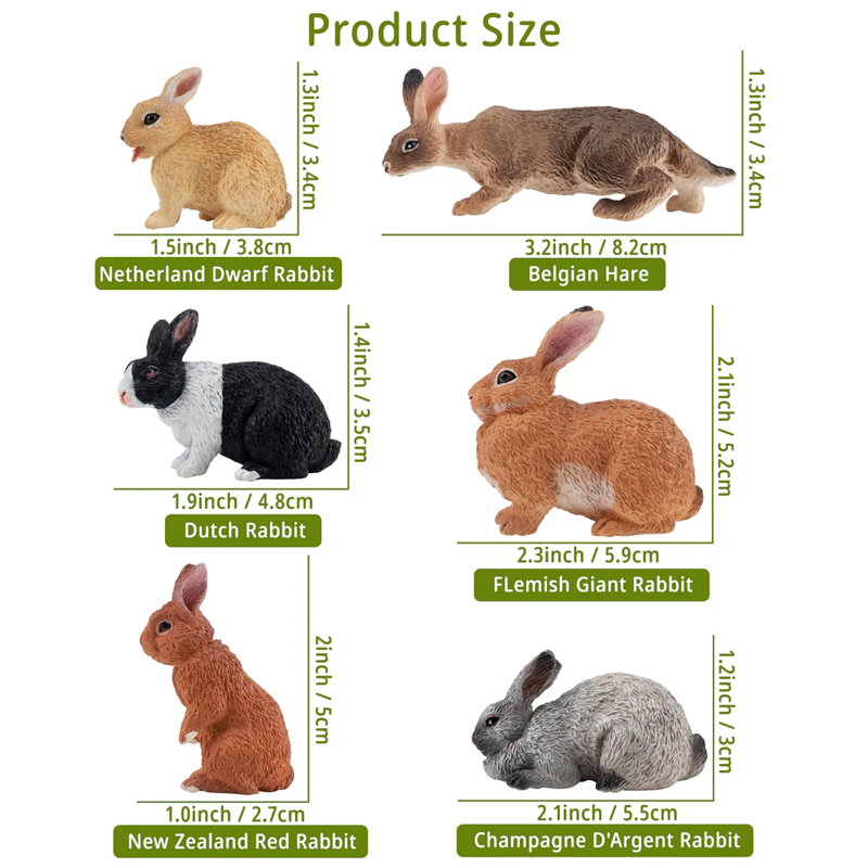 12Pcs Simulation Rabbit Farm A - Kids Toys Under $5 评论和价格