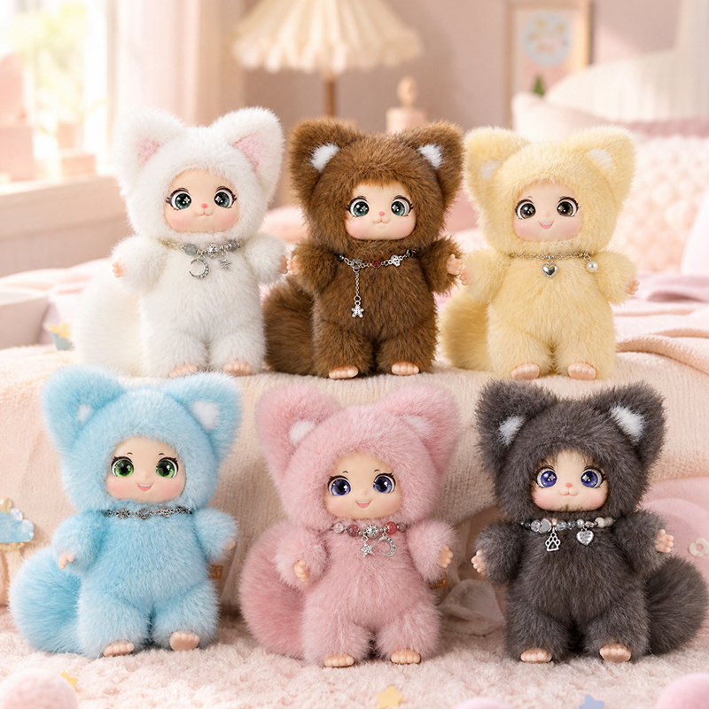 18cm New Cute Family Fox Plush - Kids Toys Bag 评论和价格
