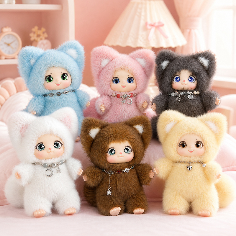 18cm New Cute Family Fox Plush - Kids Toys Bag 评论和价格