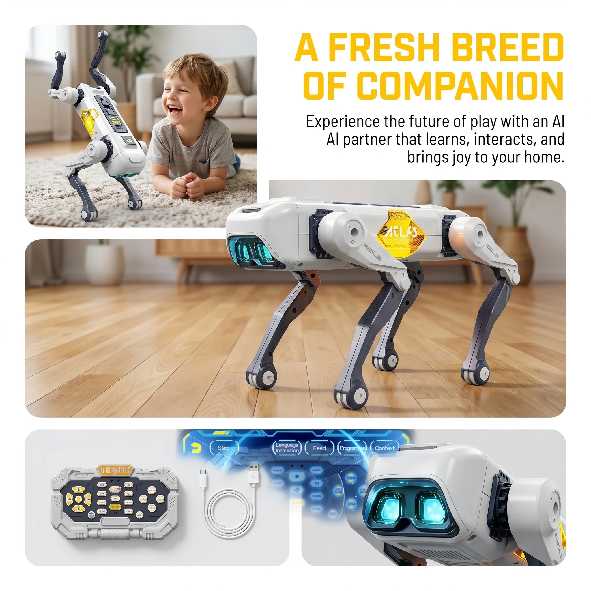 AI Smart Robot Dog, Voice & AP - Kids Toys Young 评论和价格